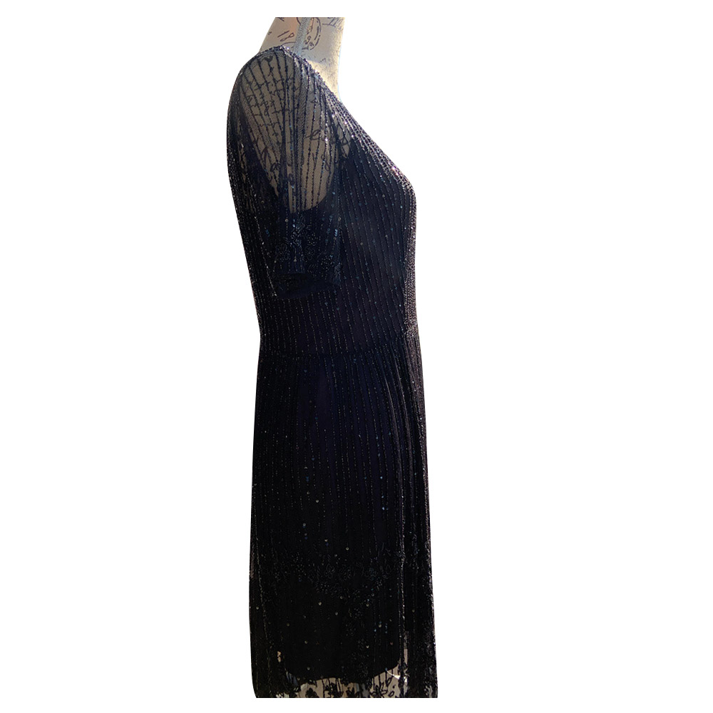 lace mini black dress Timeless Elegant white / black US Size:8 V NECK A LINE DRESSES